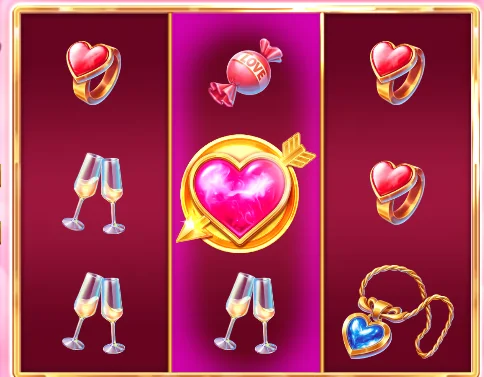 Valentine Storm Slot reels and win combination